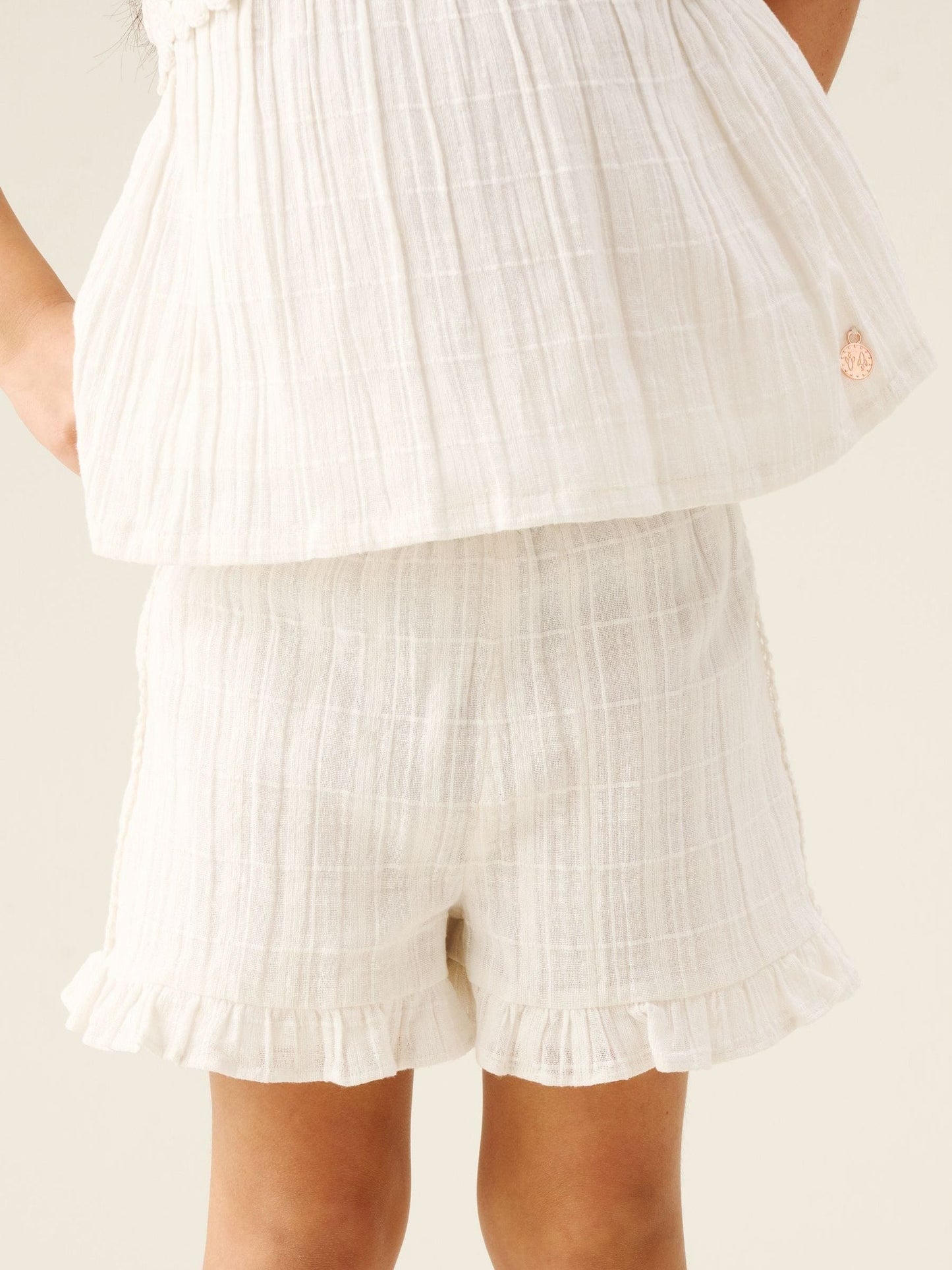 Dsiney Kidz - Angel & Rocket White Liv Crochet Frill Top And Shorts image 5