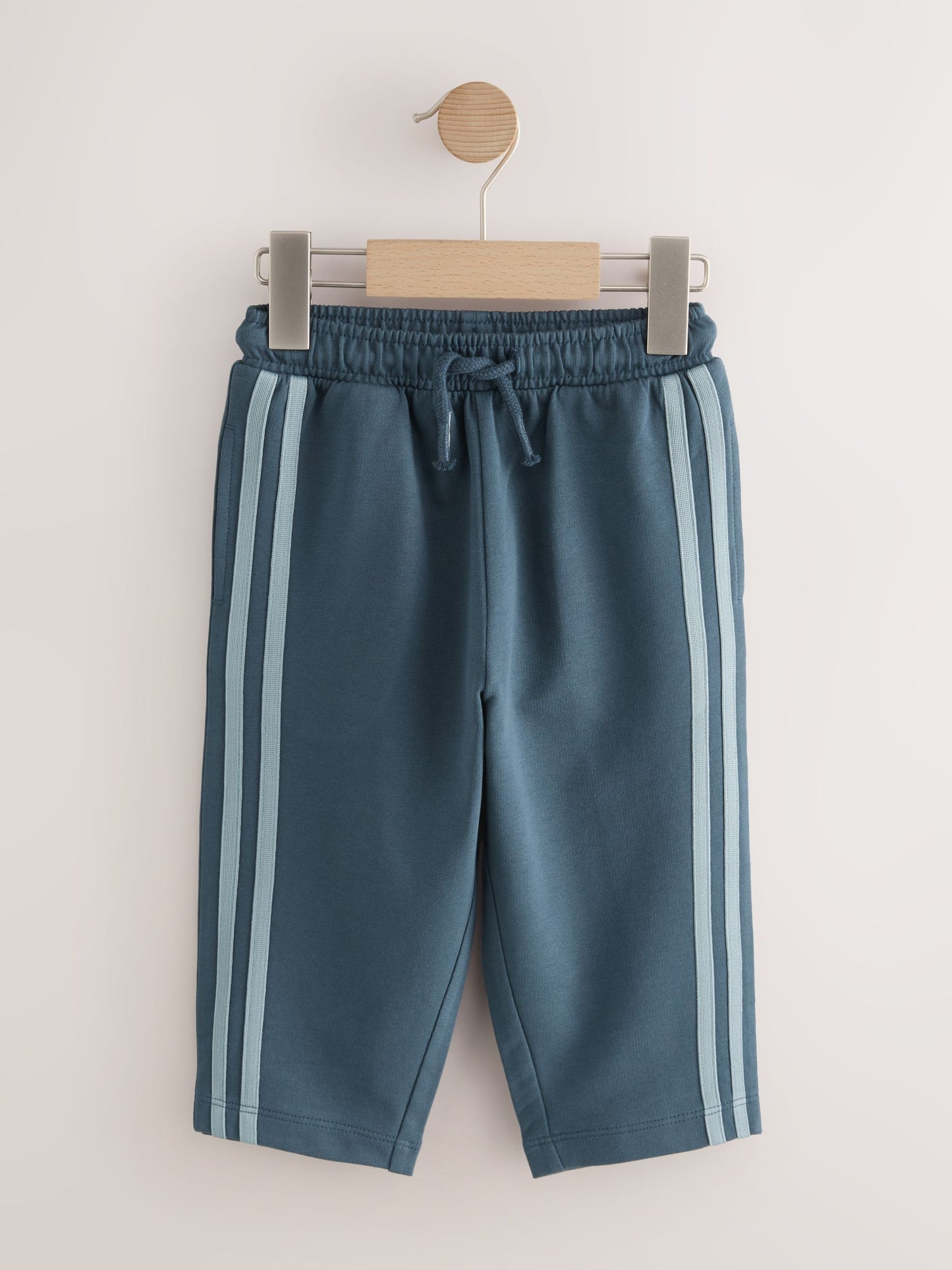 Teal Blue Wide Leg Side Stripe Joggers (3mths-7yrs) image 5
