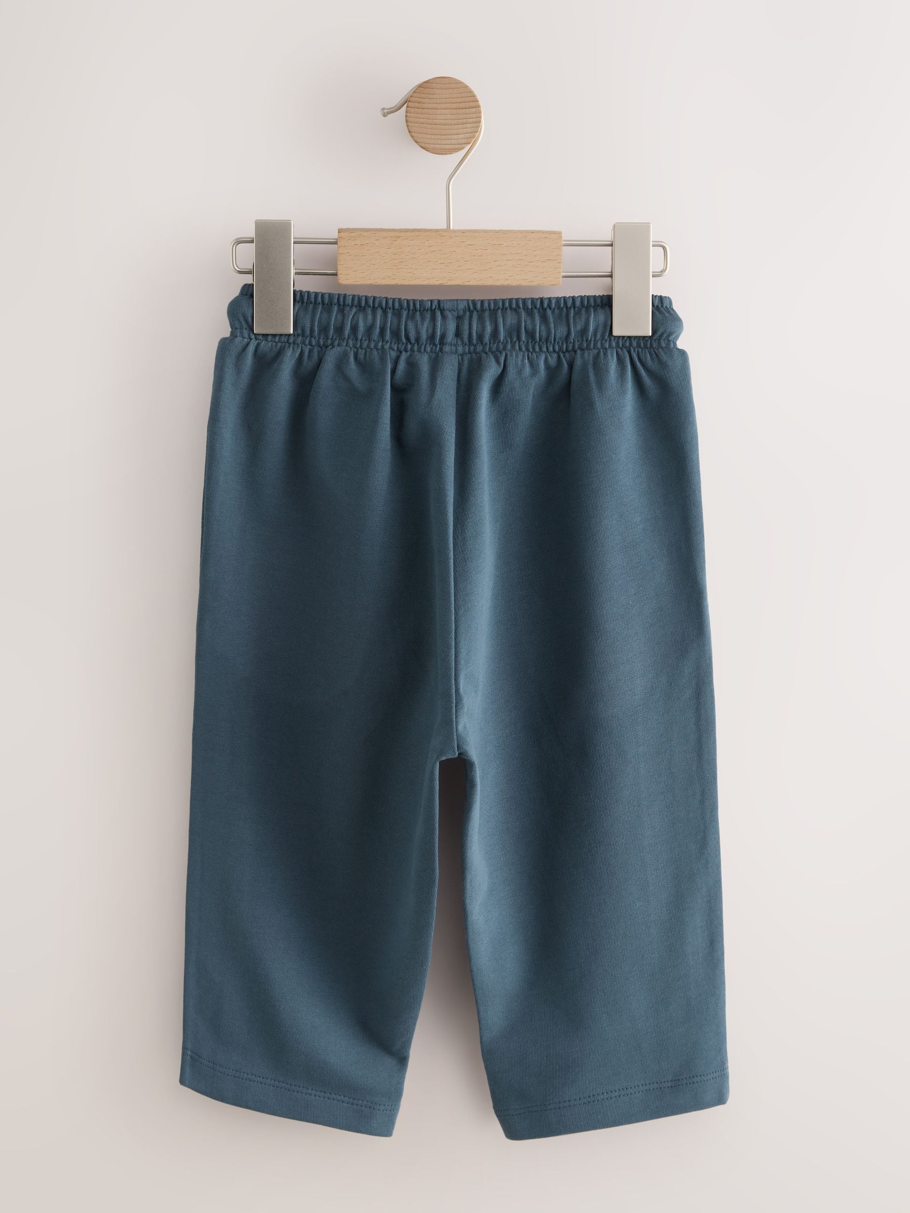 Teal Blue Wide Leg Side Stripe Joggers (3mths-7yrs) image 6