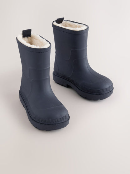 Navy Warm Lined Wellies - image 1