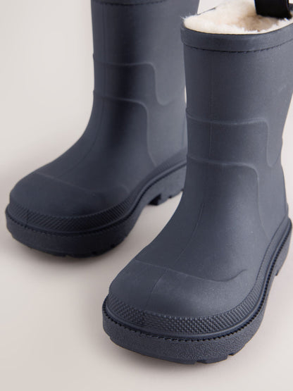 Navy Warm Lined Wellies - image 3