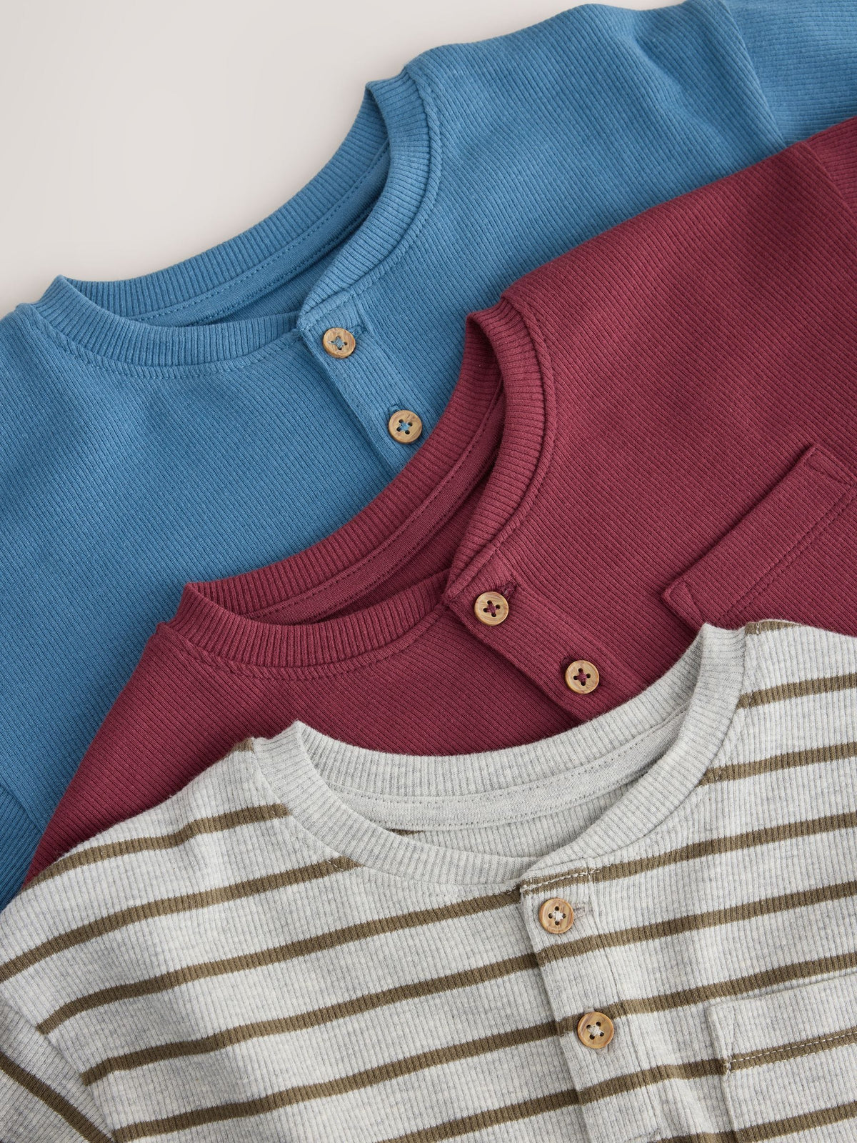 Blue/Grey/Maroon Snuggle Pyjamas Set 3 Pack (9mths-12yrs) - image 10