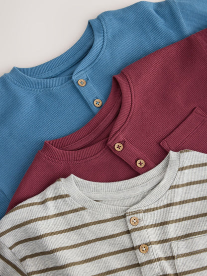 Blue/Grey/Maroon Snuggle Pyjamas Set 3 Pack (9mths-12yrs) - image 10