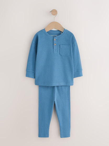 Blue/Grey/Maroon Snuggle Pyjamas Set 3 Pack (9mths-12yrs) - image 7