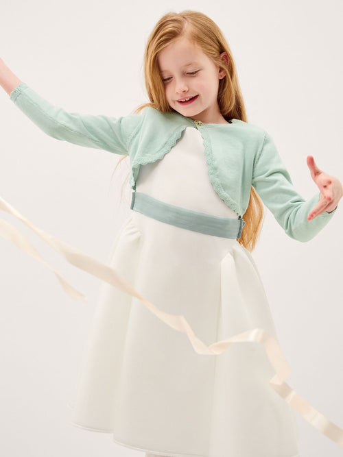 Dsiney Kidz - Monsoon Sage Green Maeve Bow Button Cardigan image 1