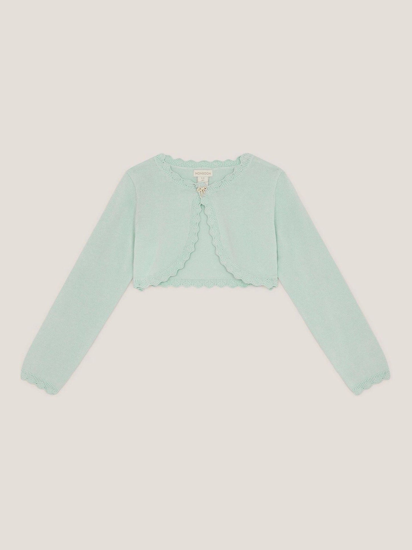 Monsoon Sage Green Maeve Bow Button Cardigan image 2
