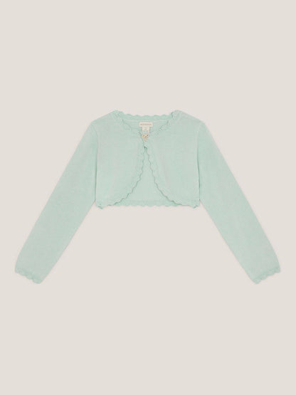 Monsoon Sage Green Maeve Bow Button Cardigan image 2