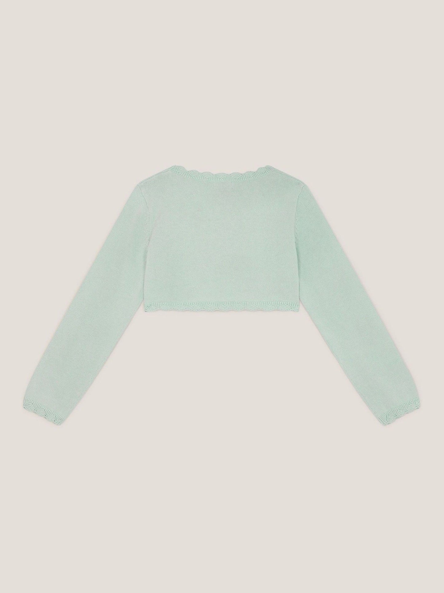 Monsoon Sage Green Maeve Bow Button Cardigan image 3