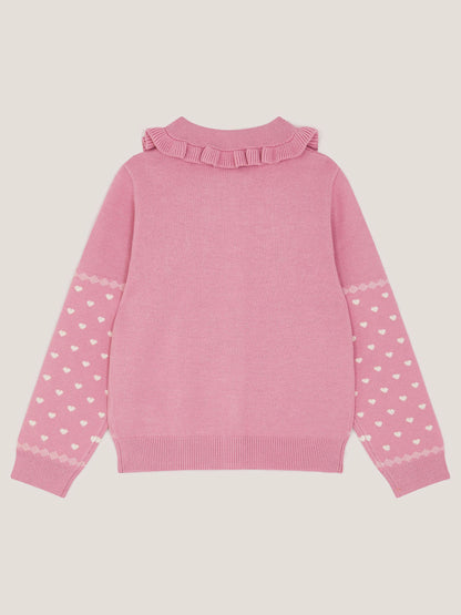 Monsoon Pink Floral Embroidered Collar Cardigan - image 3