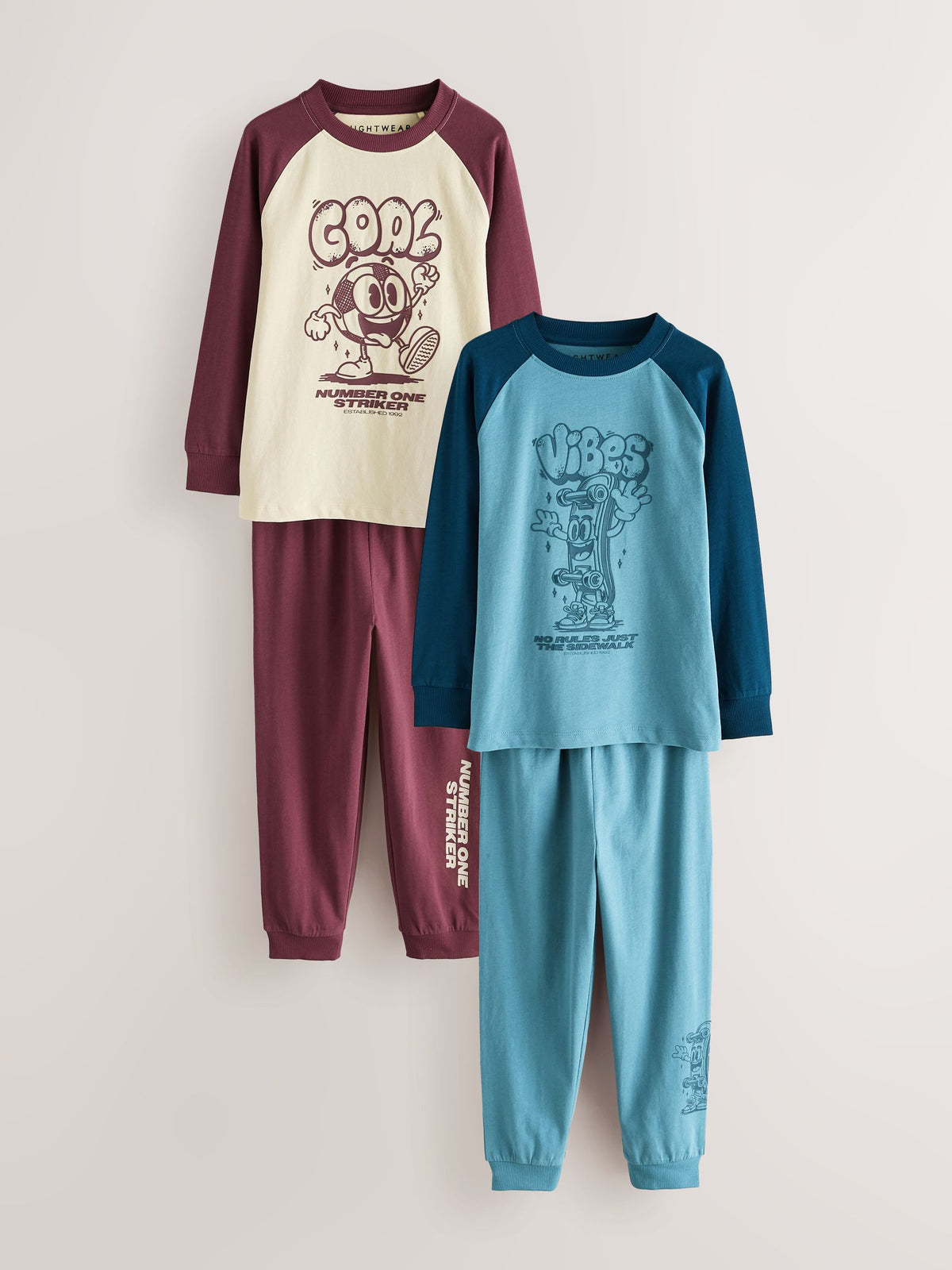 Red/Blue Cool Vibes Long Sleeve Pyjamas 2 Pack (3-16yrs) - image 6