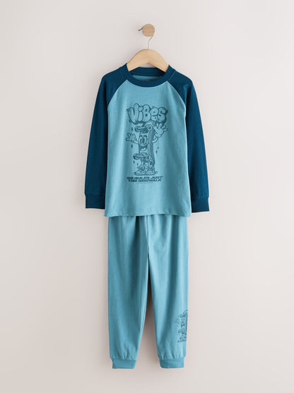 Red/Blue Cool Vibes Long Sleeve Pyjamas 2 Pack (3-16yrs) - image 7