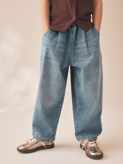 Dsiney Kidz - Mid Wash Jersey Denim Baggy Loose Fit Jeans (3-16yrs) image 1