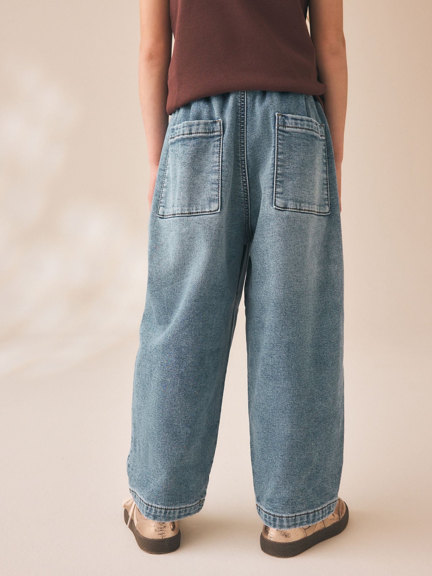 Dsiney Kidz - Mid Wash Jersey Denim Baggy Loose Fit Jeans (3-16yrs) image 2