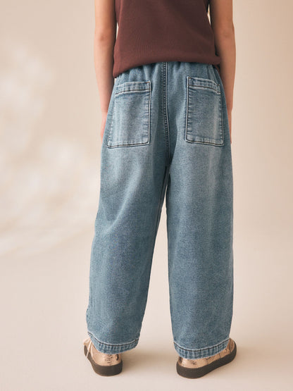 Dsiney Kidz - Mid Wash Jersey Denim Baggy Loose Fit Jeans (3-16yrs) image 2