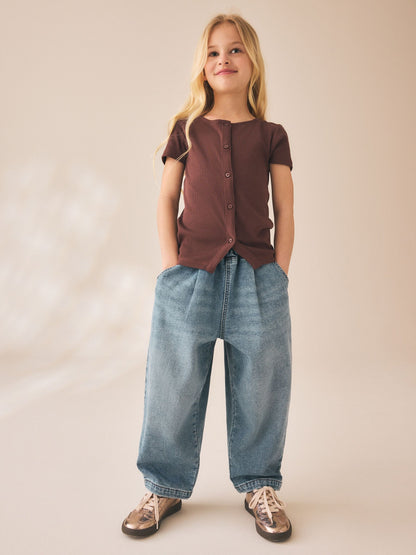 Dsiney Kidz - Mid Wash Jersey Denim Baggy Loose Fit Jeans (3-16yrs) image 4