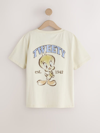 Ecru/Brown Looney Tunes Short Pyjamas Set - image 6