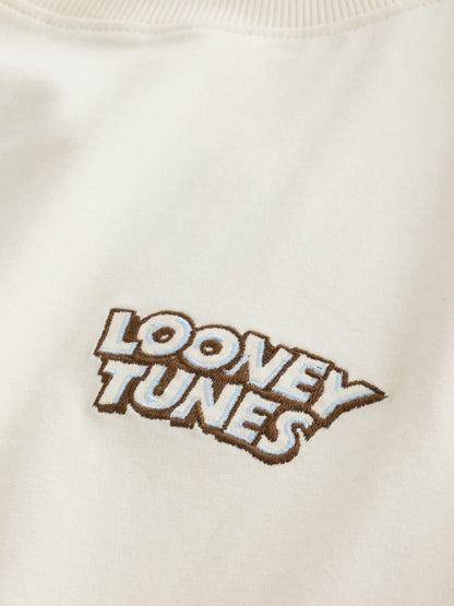 Ecru/Brown Looney Tunes Short Pyjamas Set - image 8