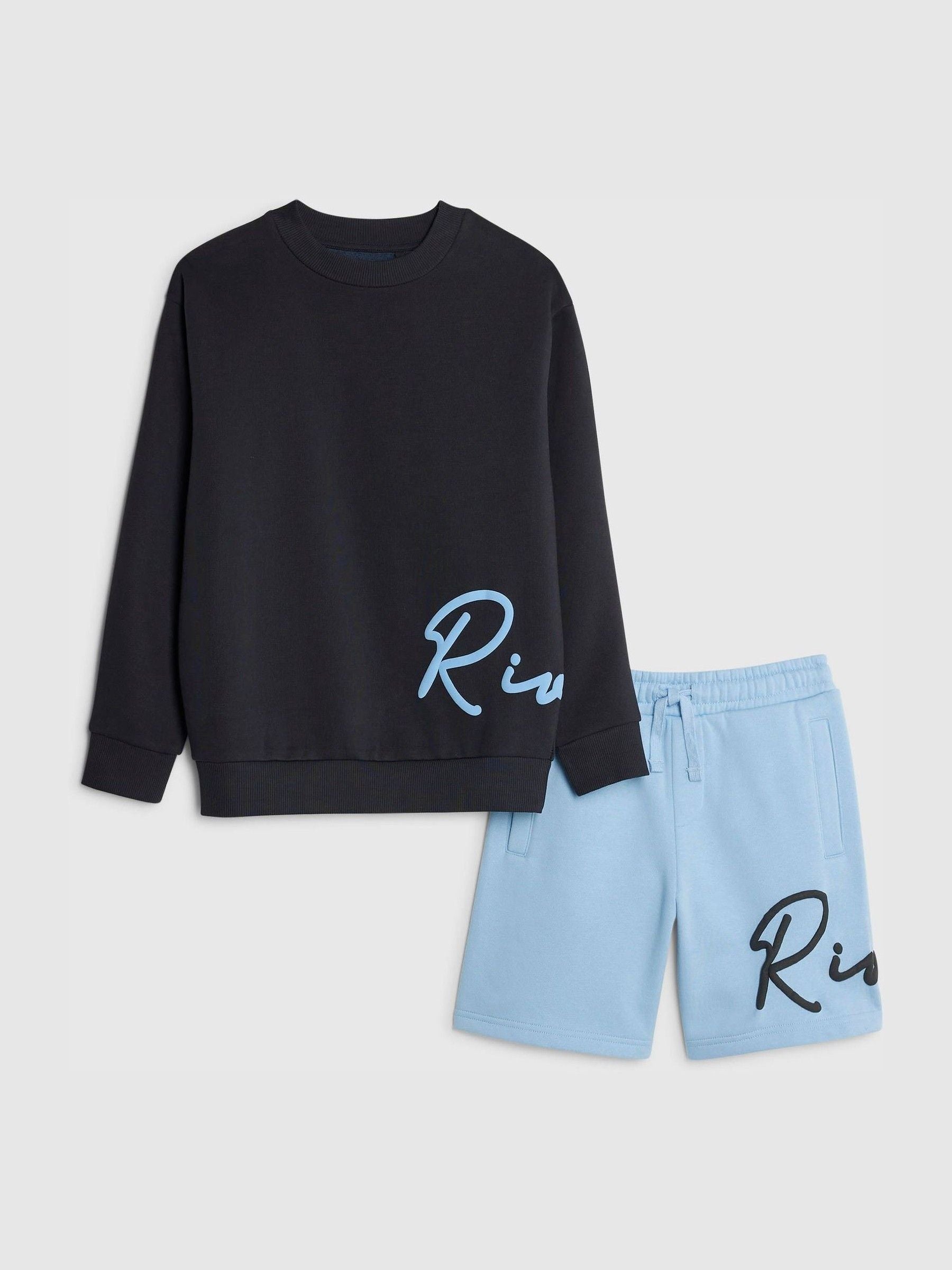 Dsiney Kidz - River Island Blue Sweashirt & Shorts Set image 1