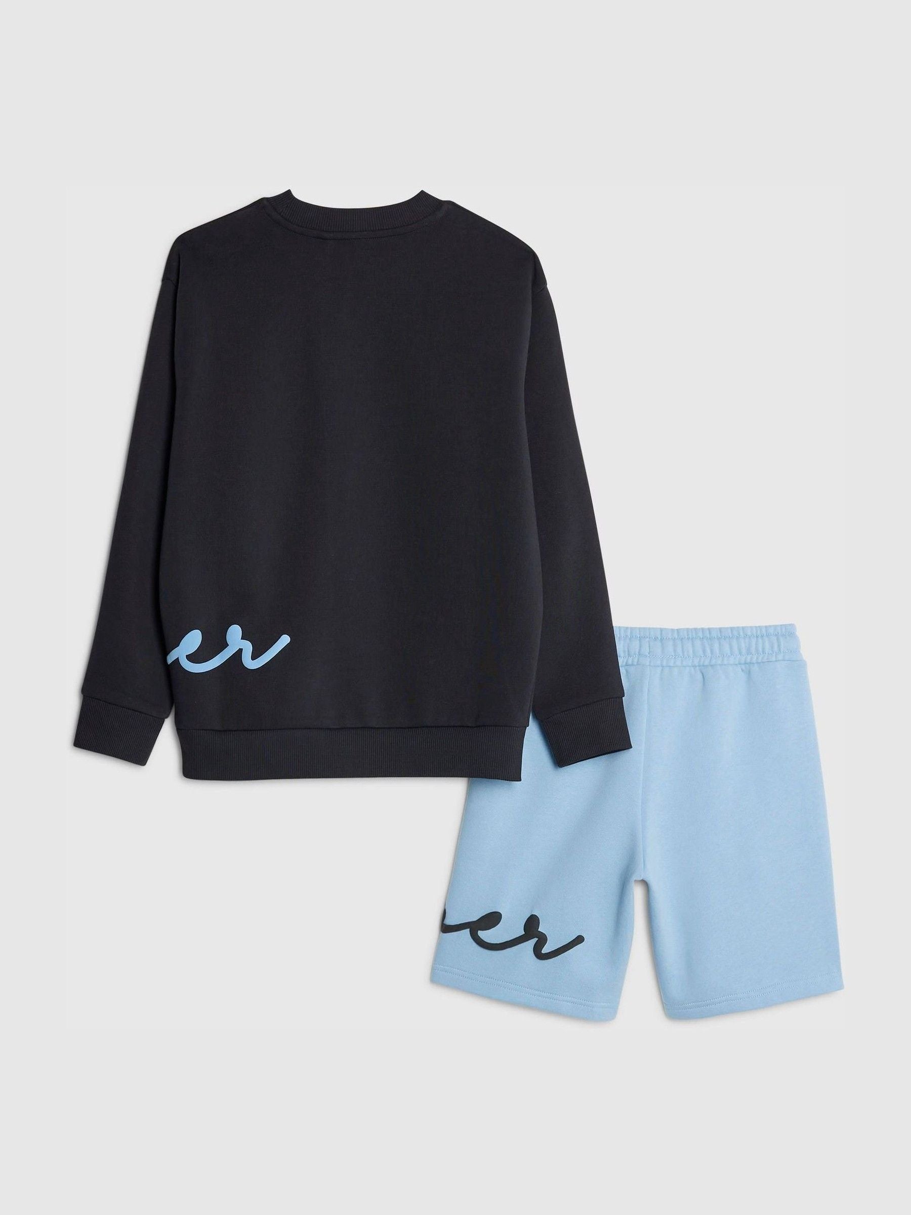 Dsiney Kidz - River Island Blue Sweashirt & Shorts Set image 2