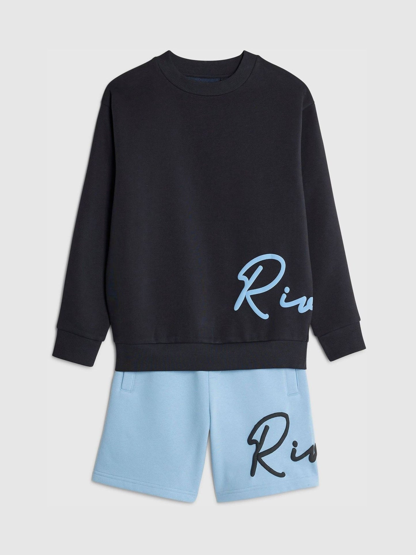 Dsiney Kidz - River Island Blue Sweashirt & Shorts Set image 3