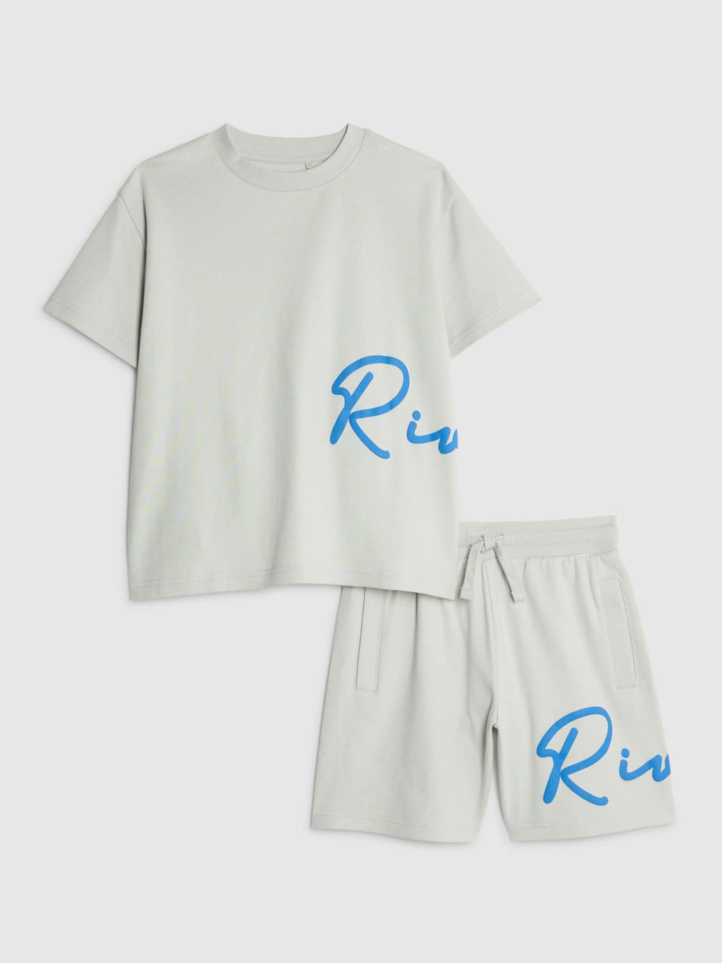 Dsiney Kidz - River Island Grey River T-Shirt & Short Set image 1