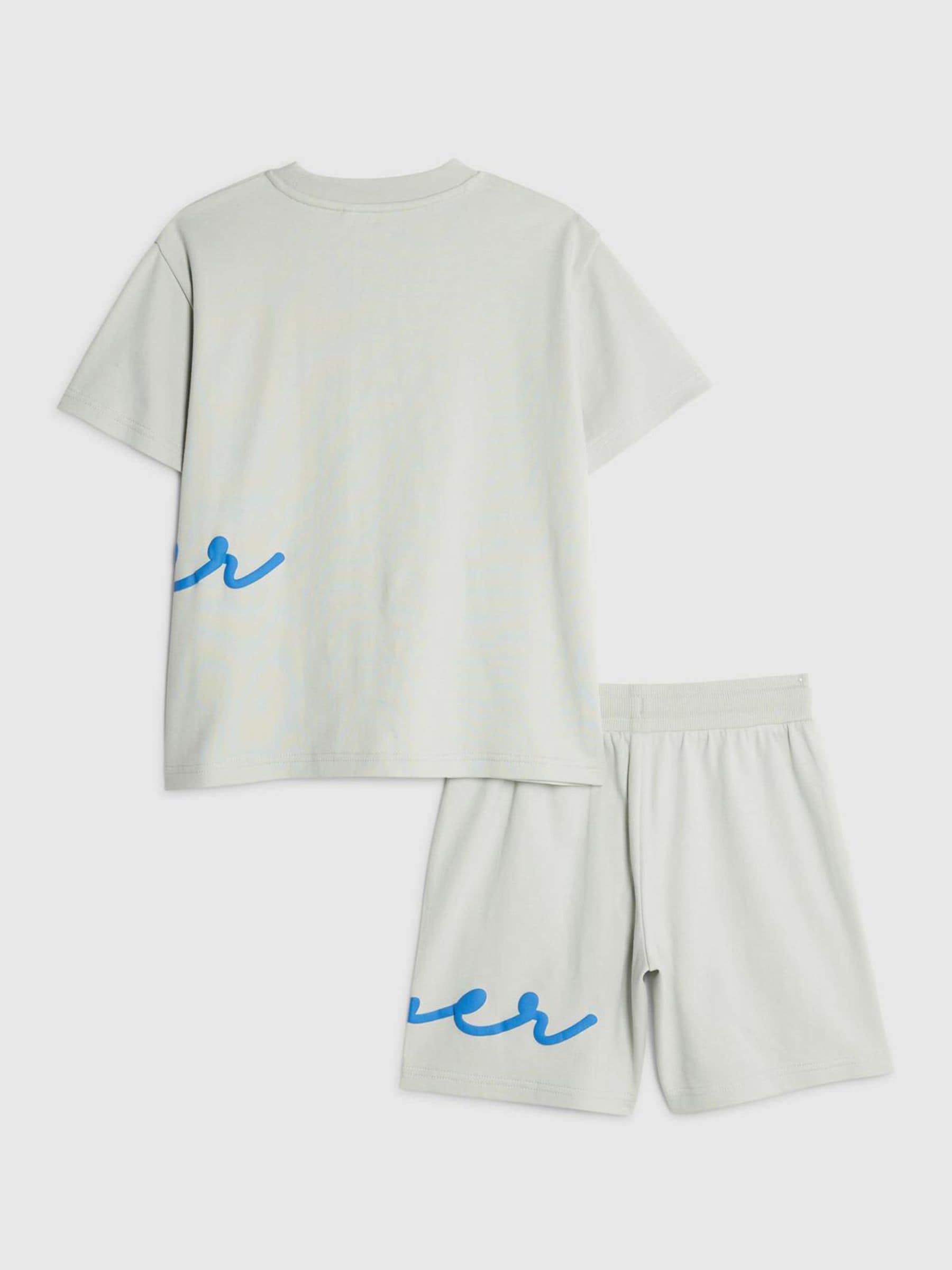 Dsiney Kidz - River Island Grey River T-Shirt & Short Set image 2