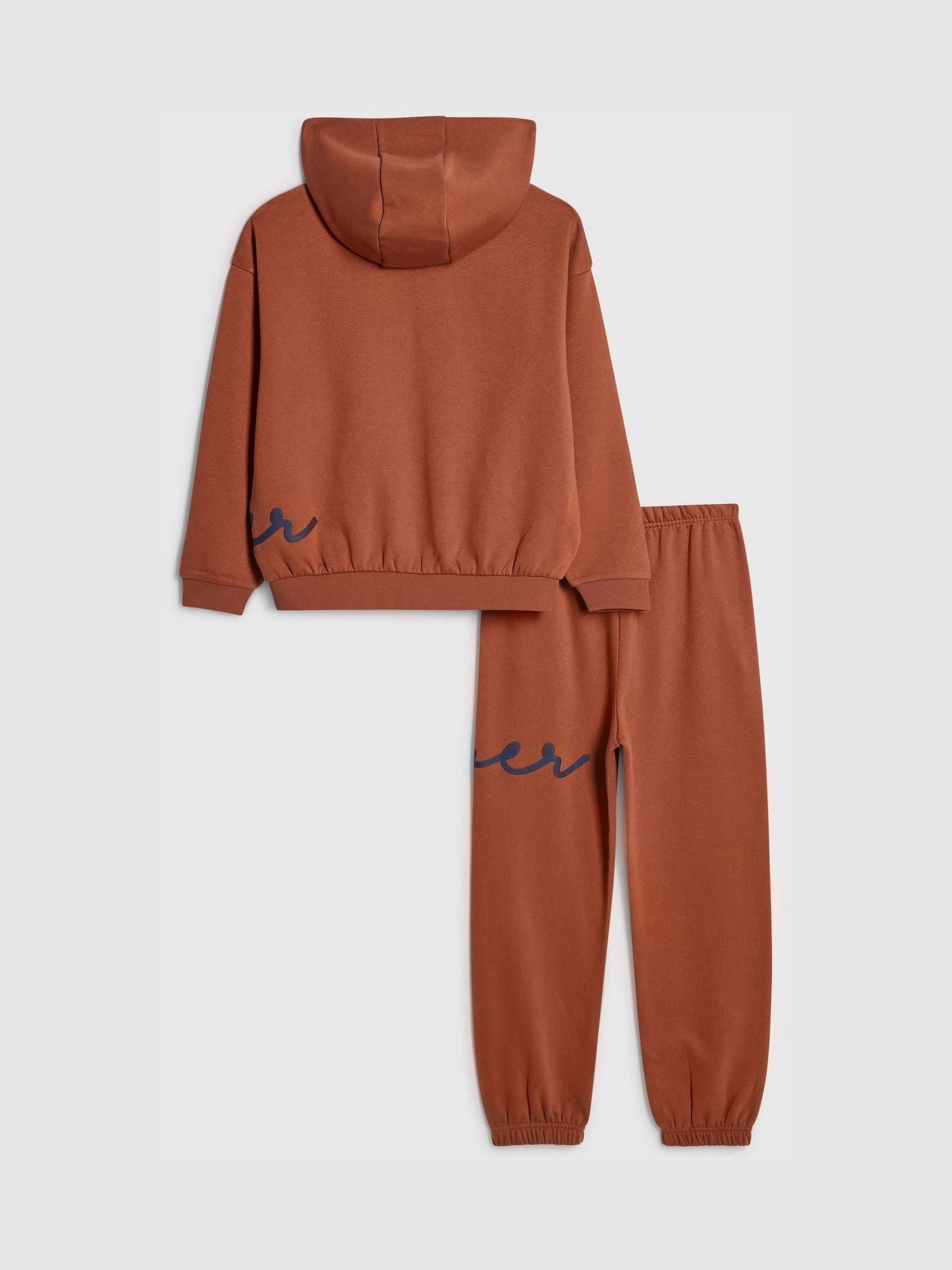 Dsiney Kidz - River Island Rust River Branded Hoodie & Jogger Set image 4