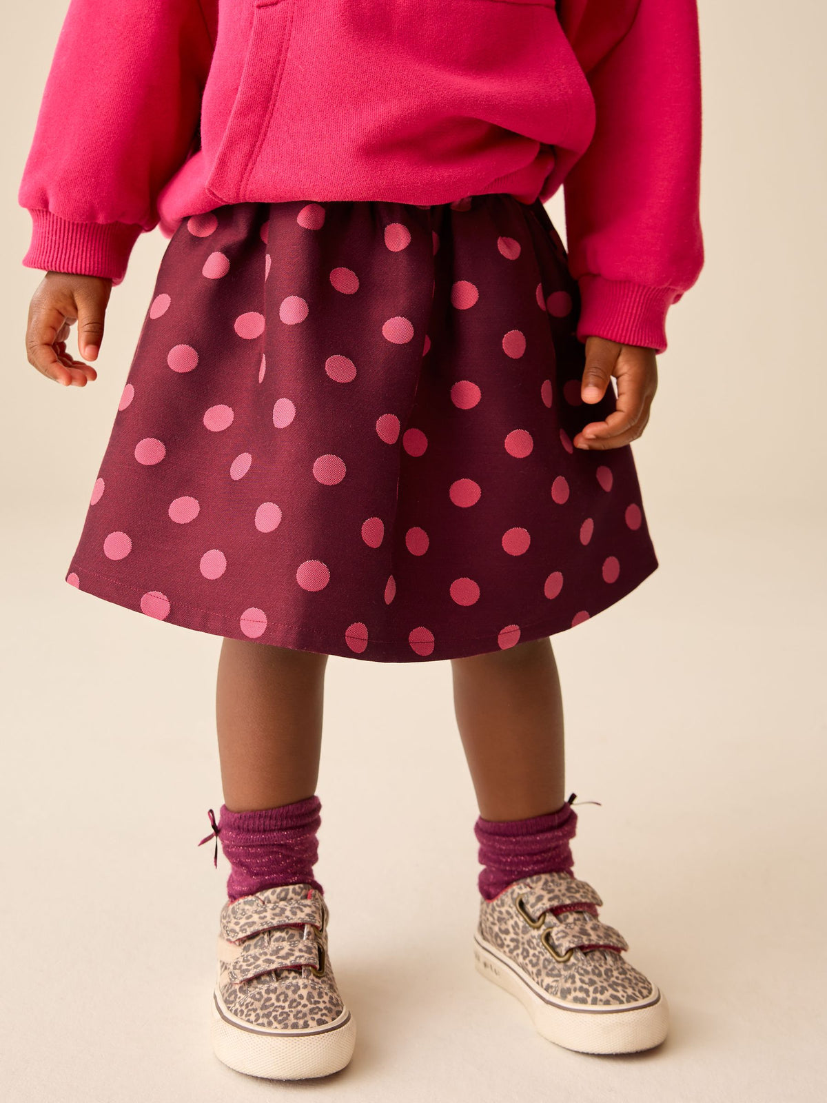 Dsiney Kidz - Pink/ Red Spot Pullon Skirt (3mths-7yrs) image 1