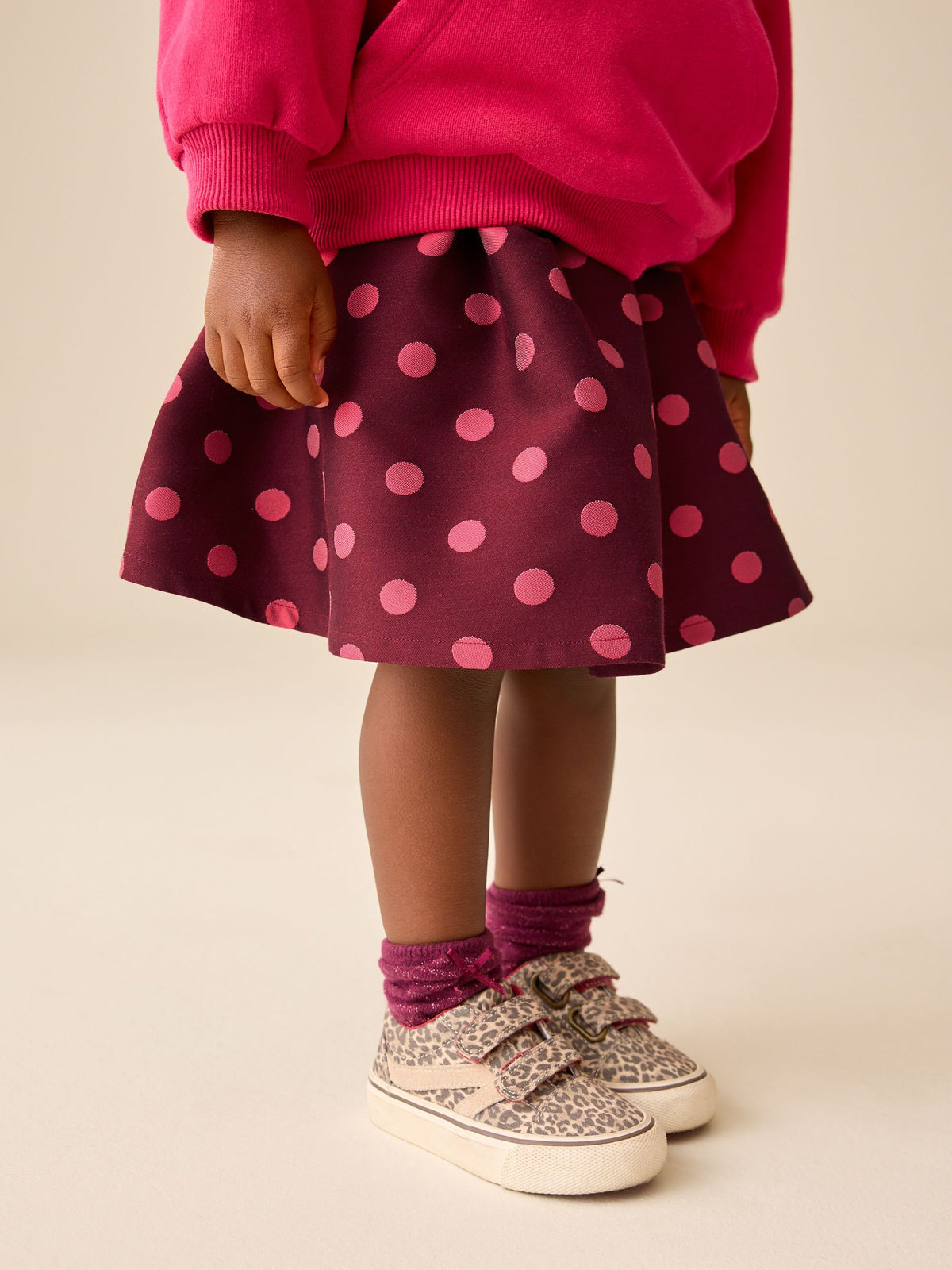 Dsiney Kidz - Pink/ Red Spot Pullon Skirt (3mths-7yrs) image 2