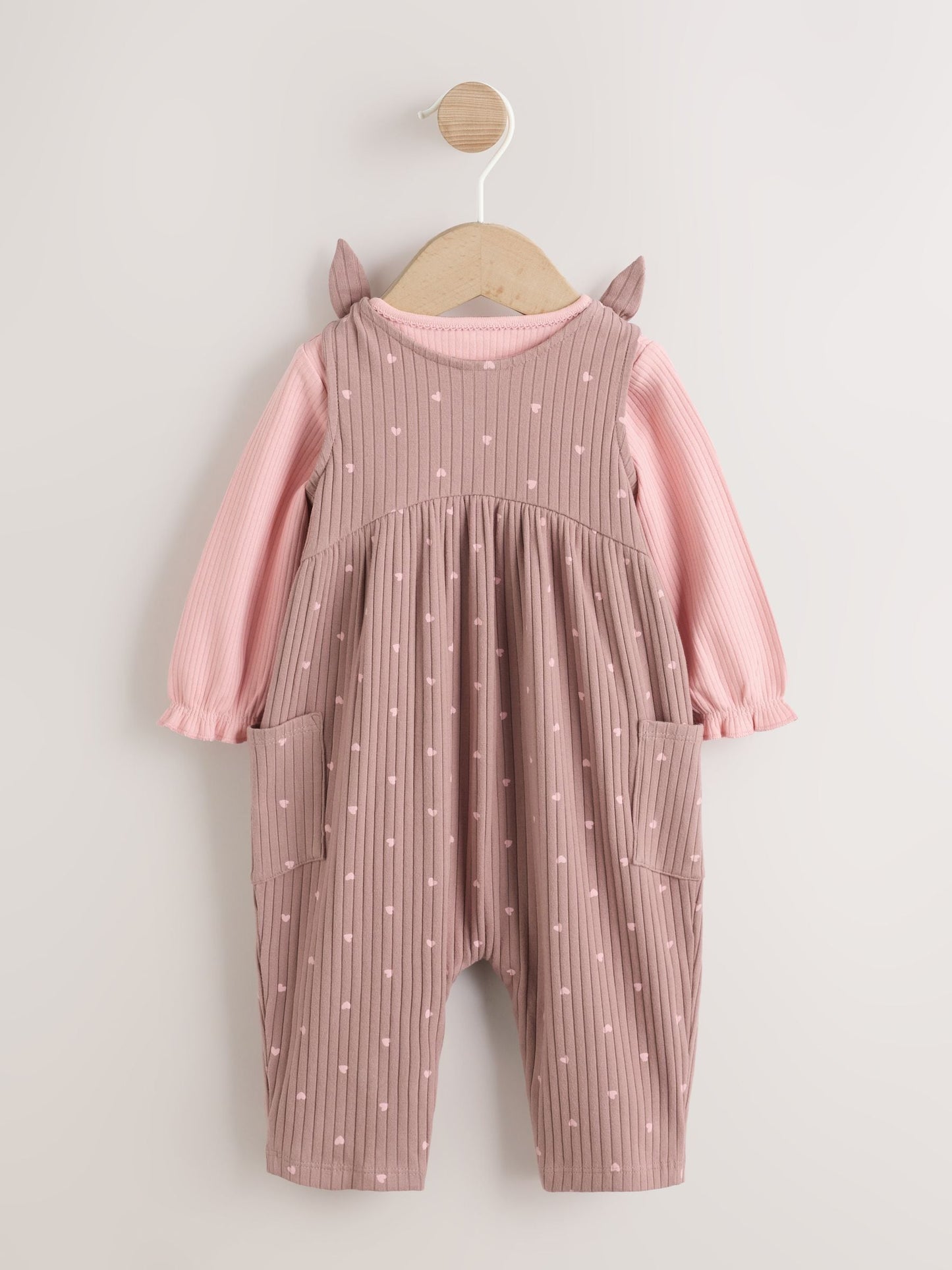 Chocolate Brown Spot Jersey Dungaree and Bodysuit Baby Set 2 Piece (0mths-2yrs) image 5