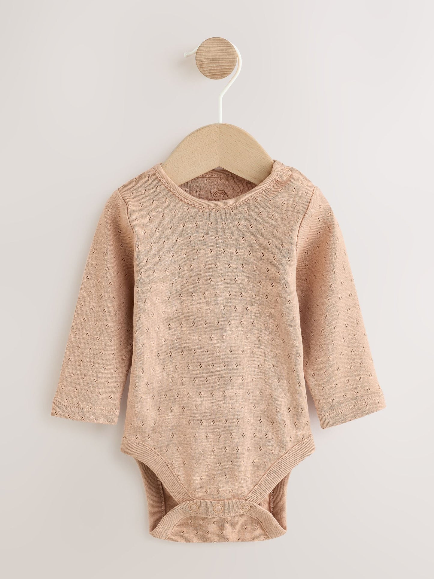 Ecru/Brown Spot Baby Long Sleeve Bodysuit, Bubble Skirt And Tights 3 Piece Set (0mths-2yrs) image 2