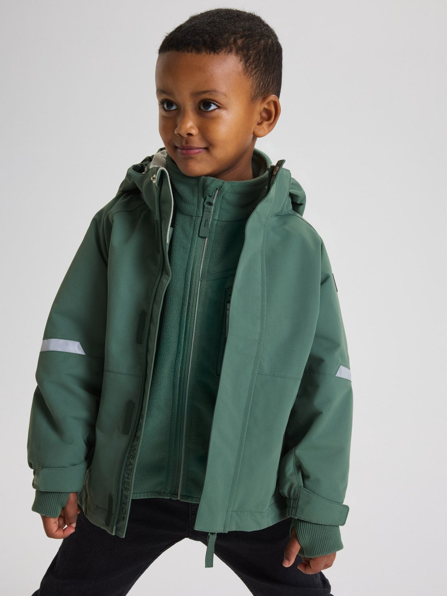 Dsiney Kidz - Polarn O. Pyret Green Waterproof Shell Coat image 1