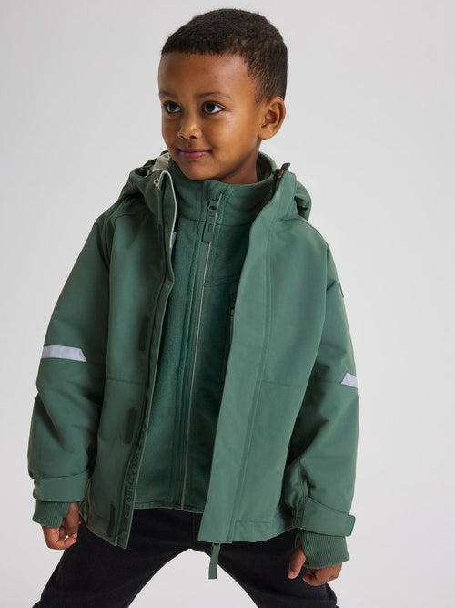 Dsiney Kidz - Polarn O. Pyret Green Waterproof Shell Coat image 1
