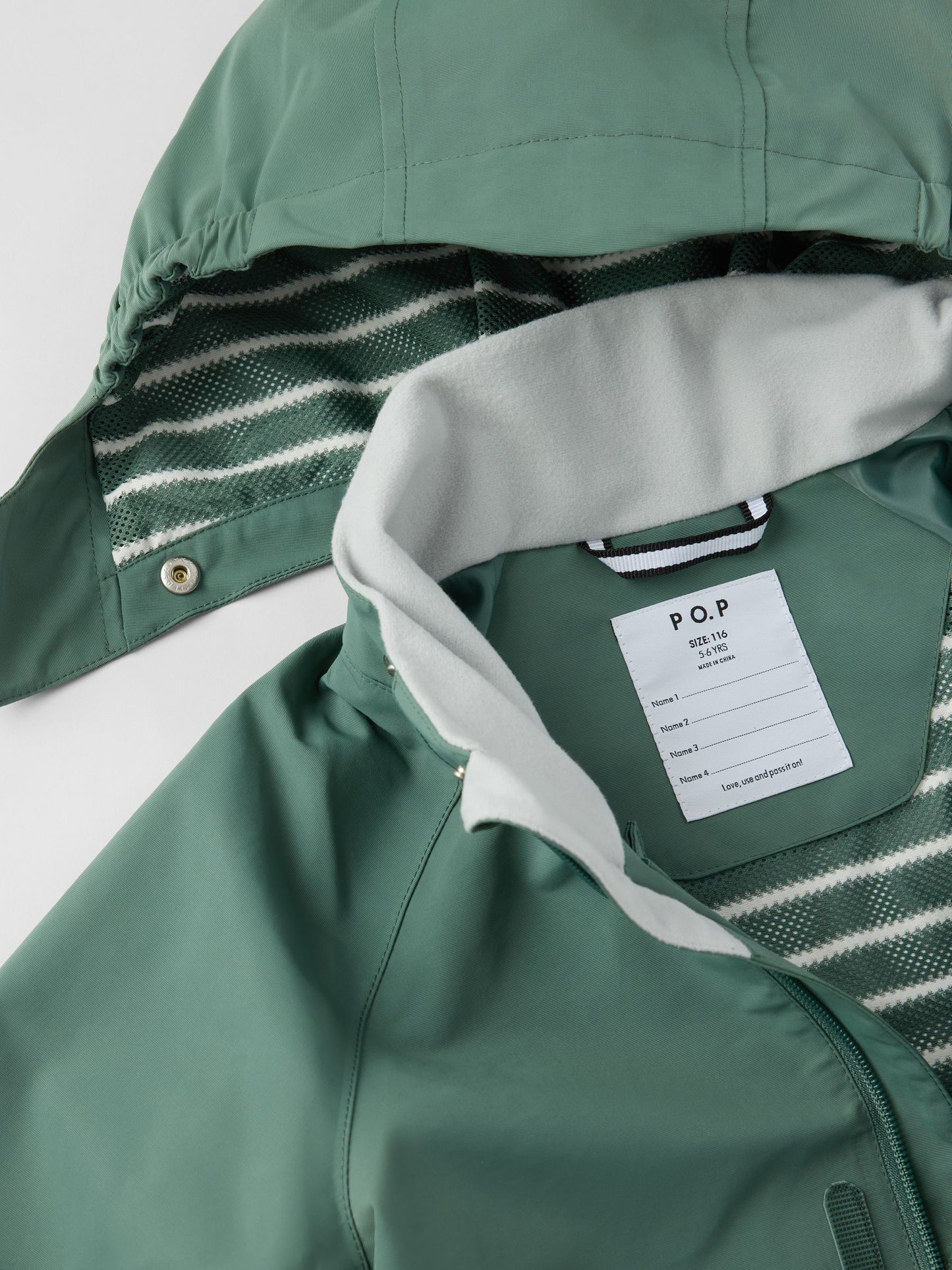 Dsiney Kidz - Polarn O. Pyret Green Waterproof Shell Coat image 5