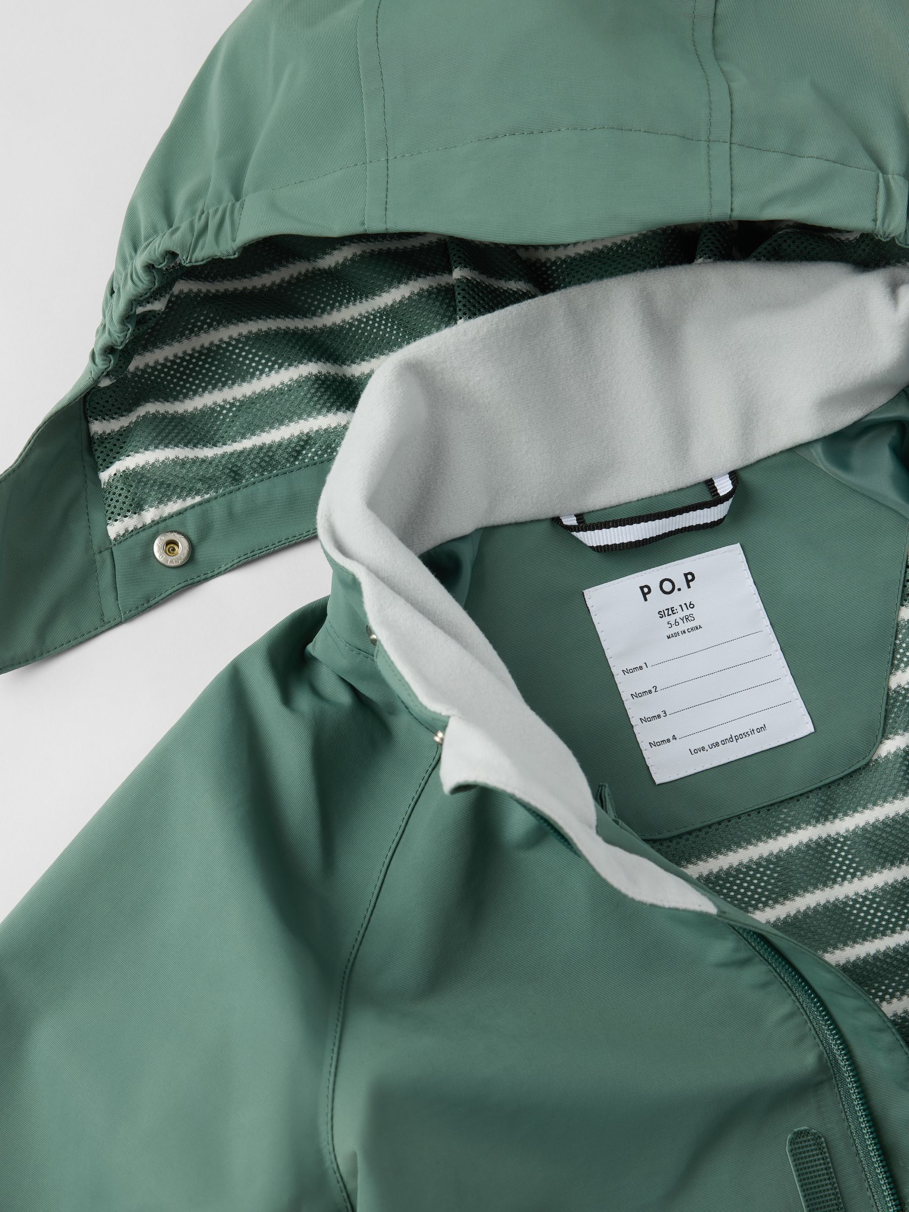 Dsiney Kidz - Polarn O. Pyret Green Waterproof Shell Coat image 5