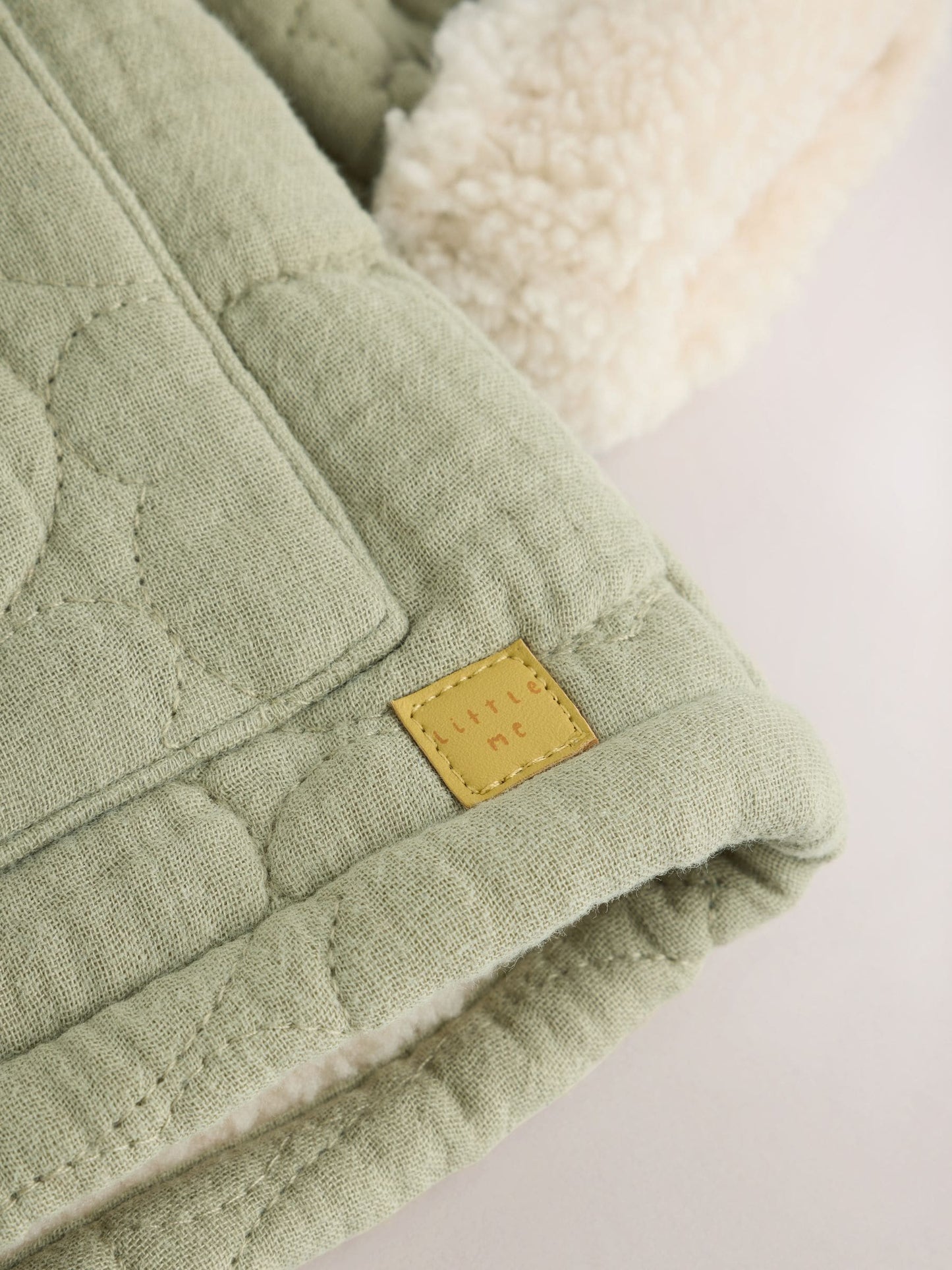 Dsiney Kidz - Sage Green Crinkle Bear Face Quilted Baby Jacket (0mths-2yrs) image 5