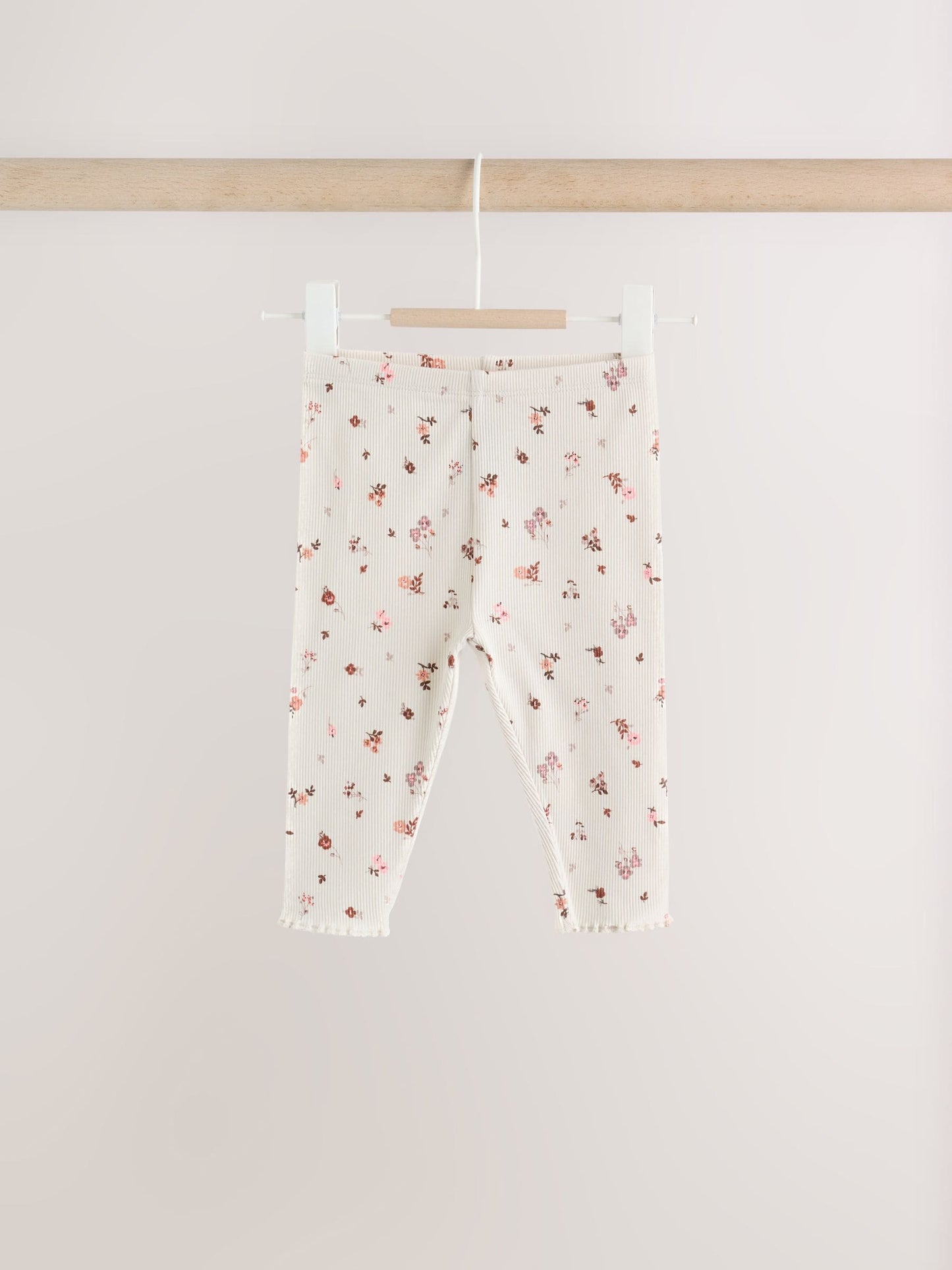 Ecru Floral Peplum Top and Leggings Baby Set (0mths-2yrs) image 3