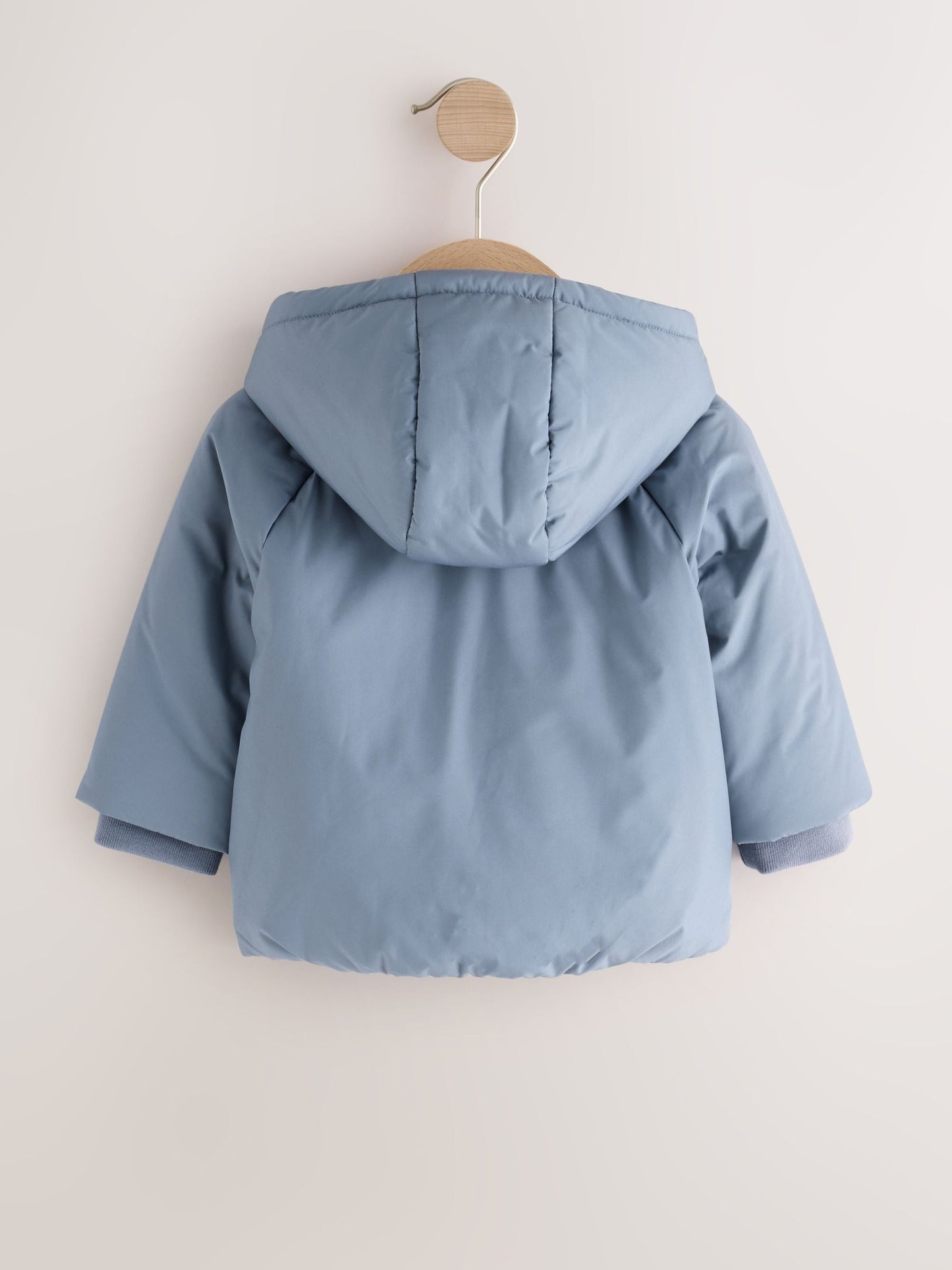 Dsiney Kidz - Blue Hooded Mid-Weight Fleece Lined Puffer Baby Jacket (0mths-2yrs) image 6
