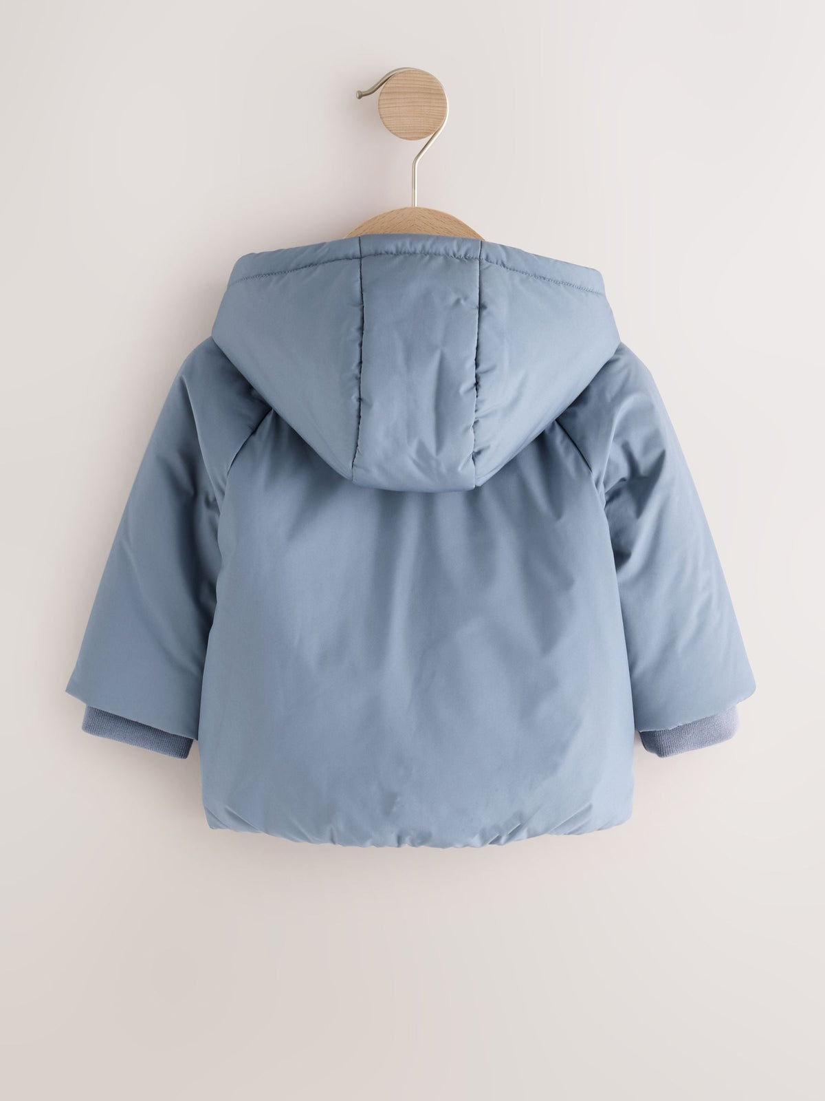 Dsiney Kidz - Blue Hooded Mid-Weight Fleece Lined Puffer Baby Jacket (0mths-2yrs) image 6