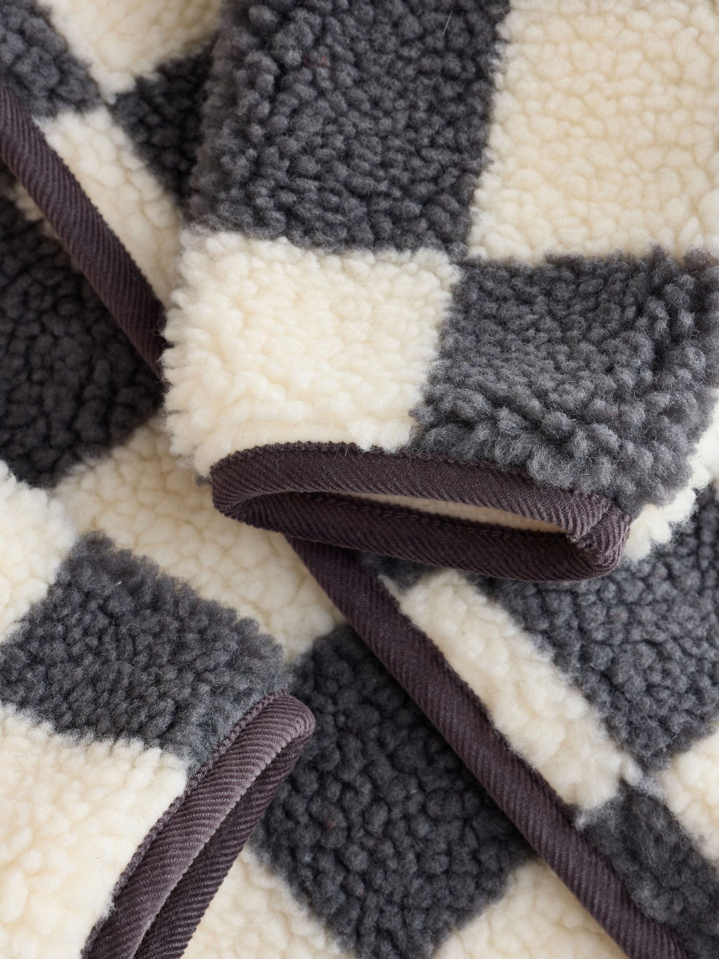 Dsiney Kidz - Grey Checkerboard Hooded Borg Baby Jacket (0mths-2yrs) image 6