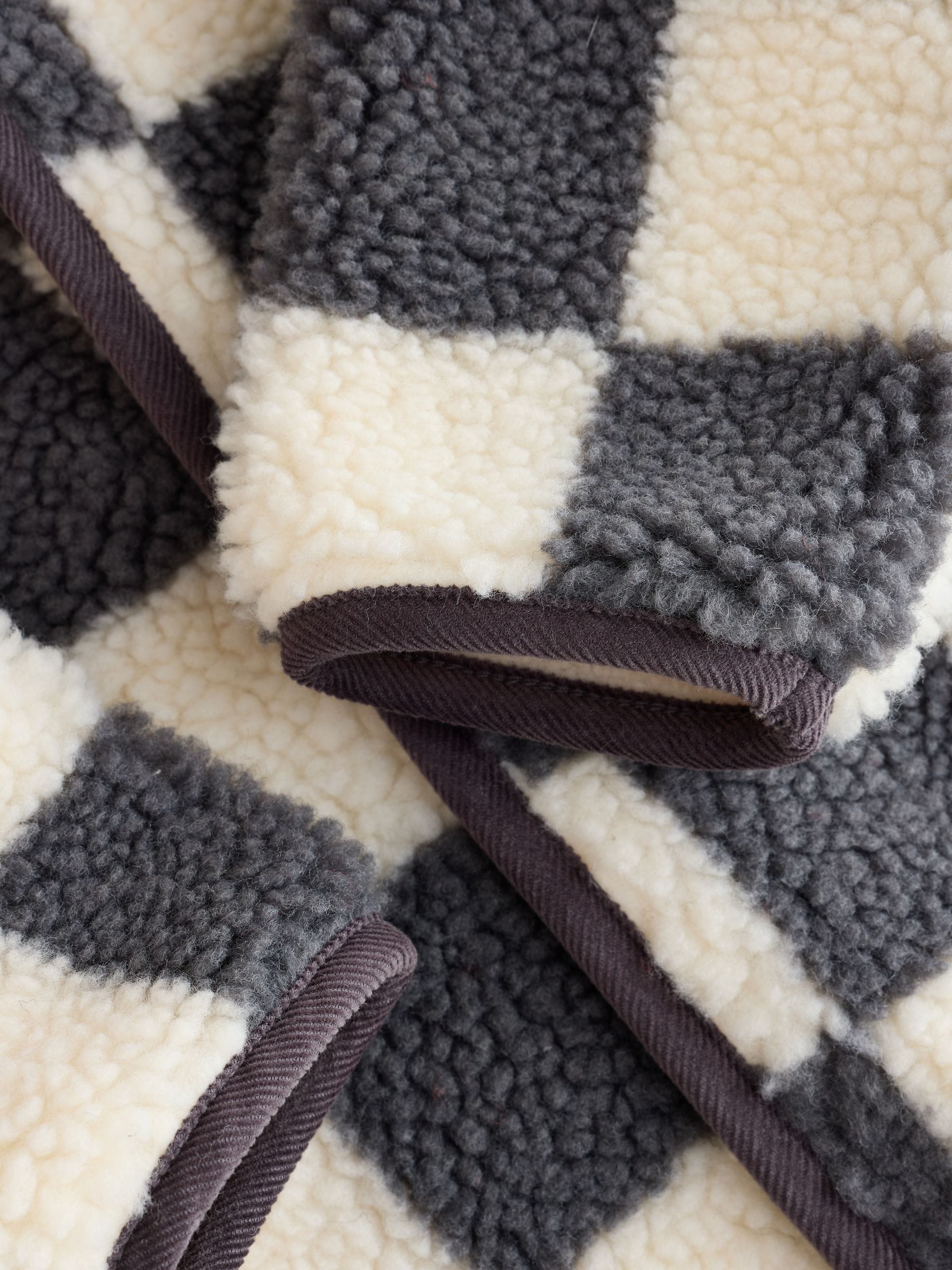 Dsiney Kidz - Grey Checkerboard Hooded Borg Baby Jacket (0mths-2yrs) image 6