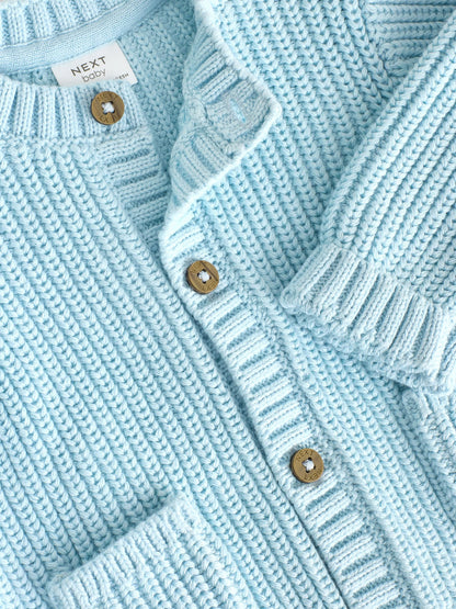 Blue Embroidered Bear Cardigan (0mths-2yrs) - image 3