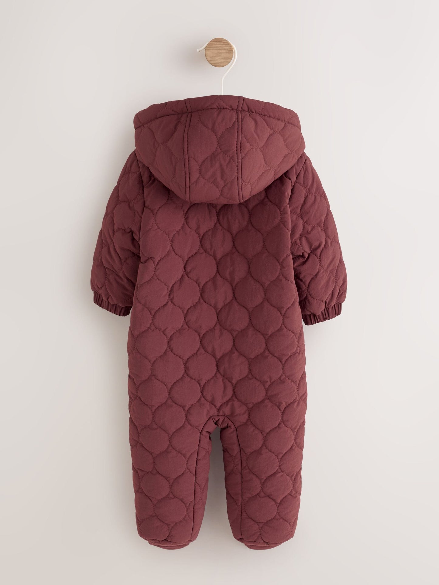 Dsiney Kidz - Burgundy Red Quilted Hooded Nylon Baby All-In-One (0-18mths) image 2