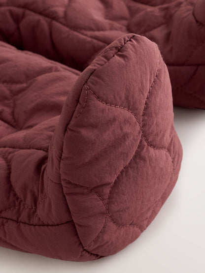 Dsiney Kidz - Burgundy Red Quilted Hooded Nylon Baby All-In-One (0-18mths) image 5