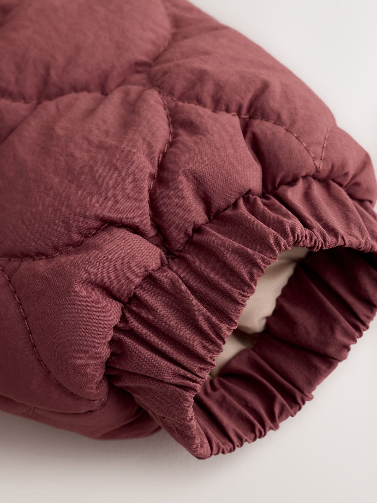 Dsiney Kidz - Burgundy Red Quilted Hooded Nylon Baby All-In-One (0-18mths) image 6