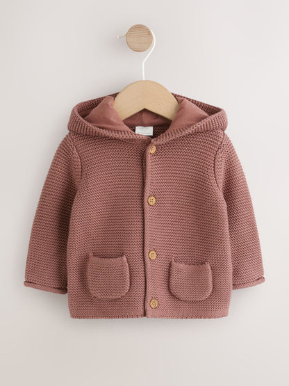 Dsiney Kidz - Brown Knitted Hooded Baby Cardigan image 1