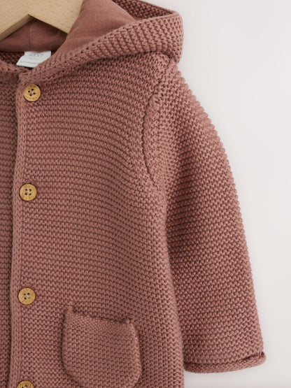 Dsiney Kidz - Brown Knitted Hooded Baby Cardigan image 3