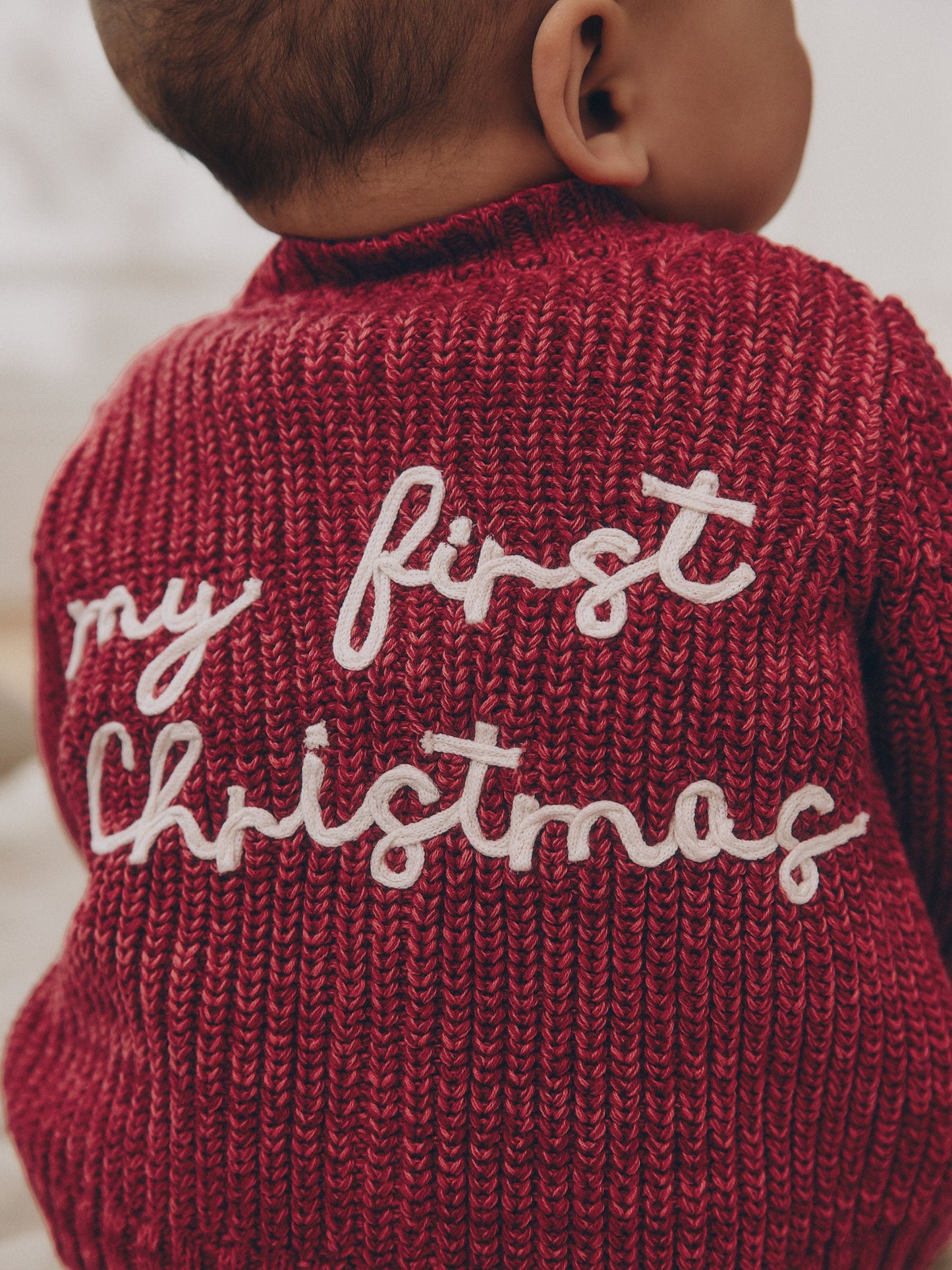 Dsiney Kidz - Red My First Christmas Knitted Baby Cardigan (0-18mths) image 4