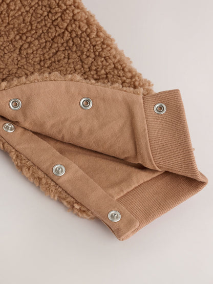 Brown Borg Hooded Baby Pramsuit image 7