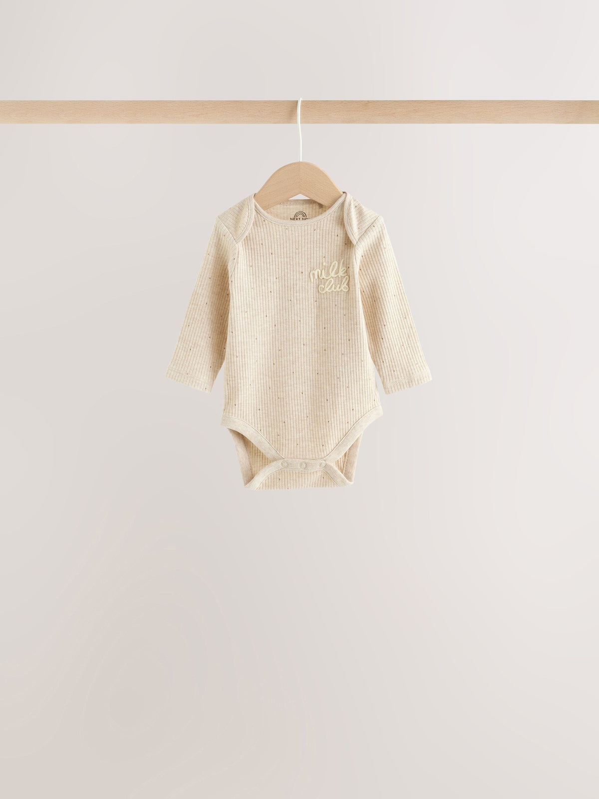 Dsiney Kidz - Neutral Milk Club Long Sleeve Baby Bodysuits 3 Pack image 3
